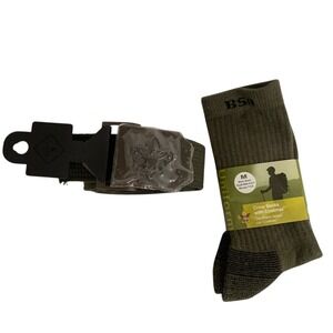 Boy Scouts BSA Web Belt XLG 60in w Buckle + Uniform Socks M Coolmax